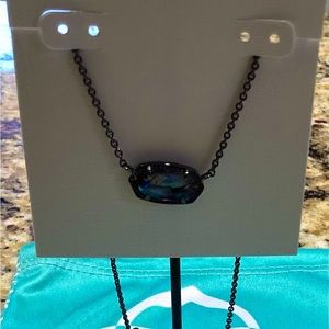 Kendra Scott Gunmetal Abalone necklace